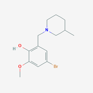 molecular formula C14H20BrNO2 B5013687 4-bromo-2-methoxy-6-[(3-methyl-1-piperidinyl)methyl]phenol 