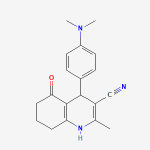 4-[4-(Dimethylamino)phenyl]-2-methyl-5-oxo-1,4,5,6,7,8-hexahydroquinoline-3-carbonitrile