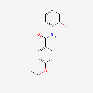 molecular formula C16H16FNO2 B5013726 N-(2-fluorophenyl)-4-isopropoxybenzamide 