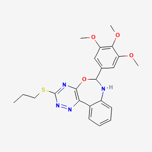 2,3-DIMETHOXY-5-[3-(PROPYLSULFANYL)-6,7-DIHYDRO[1,2,4]TRIAZINO[5,6-D][3,1]BENZOXAZEPIN-6-YL]PHENYL METHYL ETHER