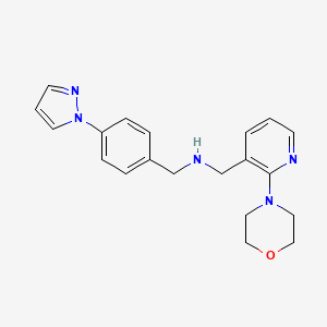 1-[2-(4-morpholinyl)-3-pyridinyl]-N-[4-(1H-pyrazol-1-yl)benzyl]methanamine