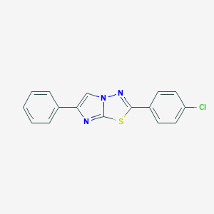 molecular formula C16H10ClN3S B501374 2-(4-Chlorophenyl)-6-phenylimidazo[2,1-b][1,3,4]thiadiazole 