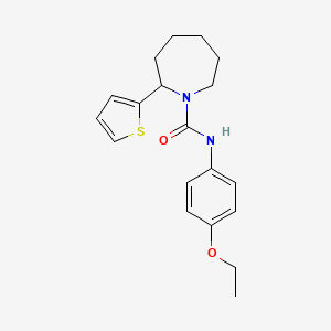 molecular formula C19H24N2O2S B5013755 N-(4-Ethoxyphenyl)-2-(thiophen-2-YL)azepane-1-carboxamide 