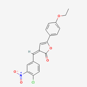 molecular formula C19H14ClNO5 B5013772 3-(4-chloro-3-nitrobenzylidene)-5-(4-ethoxyphenyl)-2(3H)-furanone 