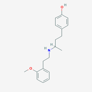 molecular formula C19H25NO2 B5013775 4-(3-{[2-(2-methoxyphenyl)ethyl]amino}butyl)phenol 