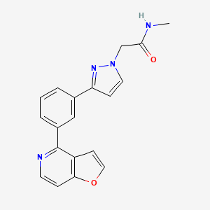 molecular formula C19H16N4O2 B5013792 2-[3-(3-furo[3,2-c]pyridin-4-ylphenyl)pyrazol-1-yl]-N-methylacetamide 