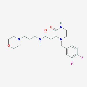 2-[1-(3,4-difluorobenzyl)-3-oxo-2-piperazinyl]-N-methyl-N-[3-(4-morpholinyl)propyl]acetamide