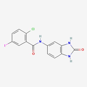 2-chloro-5-iodo-N-(2-oxo-2,3-dihydro-1H-benzimidazol-5-yl)benzamide