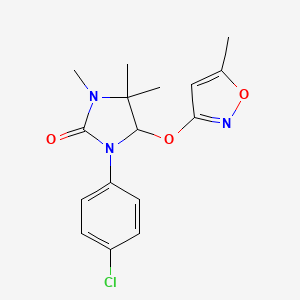 1-(4-chlorophenyl)-3,4,4-trimethyl-5-[(5-methyl-3-isoxazolyl)oxy]-2-imidazolidinone