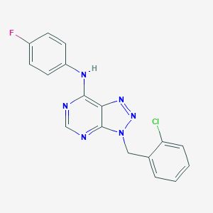 molecular formula C17H12ClFN6 B501385 N-[3-(2-chlorobenzyl)-3H-[1,2,3]triazolo[4,5-d]pyrimidin-7-yl]-N-(4-fluorophenyl)amine 
