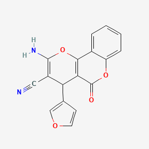 2-amino-4-(3-furyl)-5-oxo-4H,5H-pyrano[3,2-c]chromene-3-carbonitrile