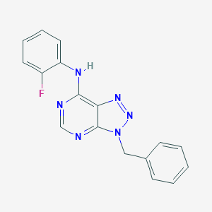 molecular formula C17H13FN6 B501386 3-benzyl-N-(2-fluorophenyl)-3H-[1,2,3]triazolo[4,5-d]pyrimidin-7-amine 