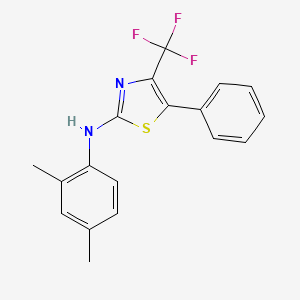 molecular formula C18H15F3N2S B5013868 N-(2,4-dimethylphenyl)-5-phenyl-4-(trifluoromethyl)-1,3-thiazol-2-amine 