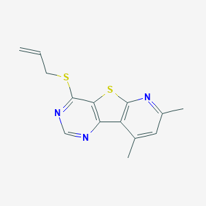 molecular formula C14H13N3S2 B501390 Allyl 7,9-dimethylpyrido[3',2':4,5]thieno[3,2-d]pyrimidin-4-yl sulfide 