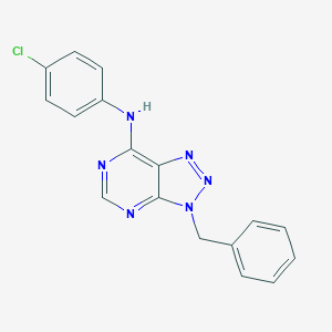 molecular formula C17H13ClN6 B501391 3-benzyl-N-(4-chlorophenyl)-3H-[1,2,3]triazolo[4,5-d]pyrimidin-7-amine 