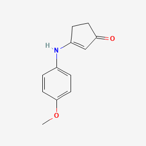 3-[(4-methoxyphenyl)amino]-2-cyclopenten-1-one