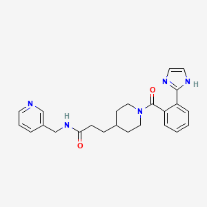 3-{1-[2-(1H-imidazol-2-yl)benzoyl]-4-piperidinyl}-N-(3-pyridinylmethyl)propanamide