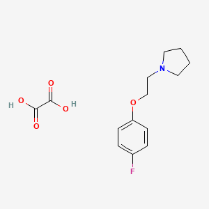 molecular formula C14H18FNO5 B5013930 1-[2-(4-Fluorophenoxy)ethyl]pyrrolidine;oxalic acid 