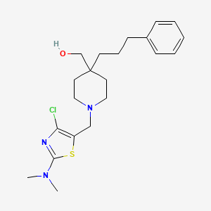 [1-{[4-chloro-2-(dimethylamino)-1,3-thiazol-5-yl]methyl}-4-(3-phenylpropyl)-4-piperidinyl]methanol