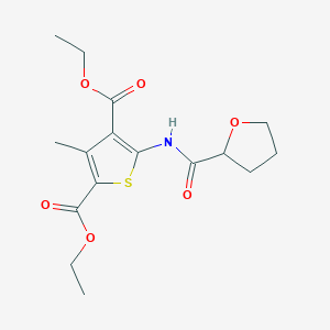 molecular formula C16H21NO6S B5013943 Diethyl 3-methyl-5-[(tetrahydrofuran-2-ylcarbonyl)amino]thiophene-2,4-dicarboxylate 