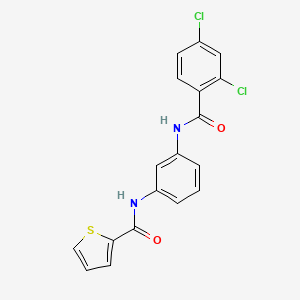 molecular formula C18H12Cl2N2O2S B5013950 N-{3-[(2,4-dichlorobenzoyl)amino]phenyl}-2-thiophenecarboxamide 