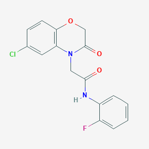 molecular formula C16H12ClFN2O3 B5013957 2-(6-chloro-3-oxo-2,3-dihydro-4H-1,4-benzoxazin-4-yl)-N-(2-fluorophenyl)acetamide 