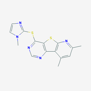 7,9-dimethylpyrido[3',2':4,5]thieno[3,2-d]pyrimidin-4-yl 1-methyl-1H-imidazol-2-yl sulfide
