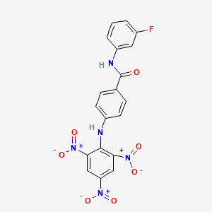 molecular formula C19H12FN5O7 B5013970 N-(3-fluorophenyl)-4-[(2,4,6-trinitrophenyl)amino]benzamide 