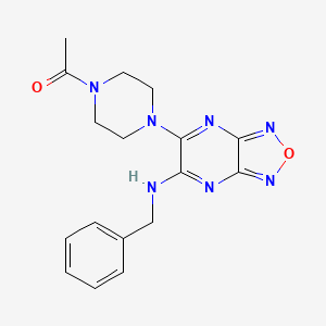 molecular formula C17H19N7O2 B5013992 6-(4-acetyl-1-piperazinyl)-N-benzyl[1,2,5]oxadiazolo[3,4-b]pyrazin-5-amine 