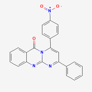 4-(4-nitrophenyl)-2-phenyl-6H-pyrimido[2,1-b]quinazolin-6-one