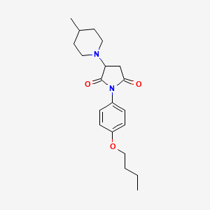 1-(4-butoxyphenyl)-3-(4-methyl-1-piperidinyl)-2,5-pyrrolidinedione