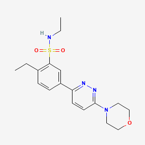 N,2-diethyl-5-[6-(4-morpholinyl)-3-pyridazinyl]benzenesulfonamide