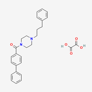 1-(4-biphenylylcarbonyl)-4-(3-phenylpropyl)piperazine oxalate