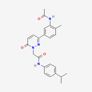 2-[3-(3-ACETAMIDO-4-METHYLPHENYL)-6-OXOPYRIDAZIN-1-YL]-N-(4-ISOPROPYLPHENYL)ACETAMIDE