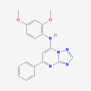 molecular formula C19H17N5O2 B501408 N-(2,4-dimethoxyphenyl)-N-(5-phenyl[1,2,4]triazolo[1,5-a]pyrimidin-7-yl)amine 