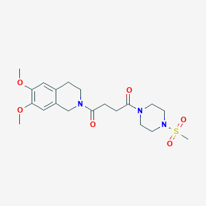 1-(6,7-dimethoxy-3,4-dihydroisoquinolin-2(1H)-yl)-4-[4-(methylsulfonyl)piperazin-1-yl]butane-1,4-dione