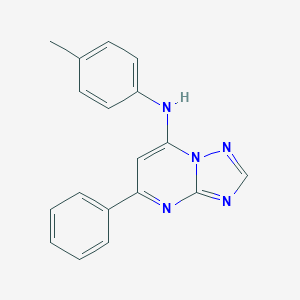 molecular formula C18H15N5 B501409 N-(4-methylphenyl)-5-phenyl[1,2,4]triazolo[1,5-a]pyrimidin-7-amine 