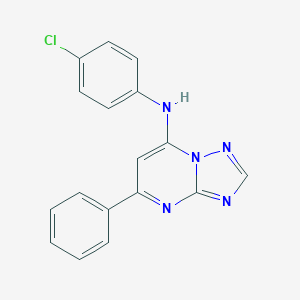 molecular formula C17H12ClN5 B501410 N-(4-chlorophenyl)-5-phenyl[1,2,4]triazolo[1,5-a]pyrimidin-7-amine 