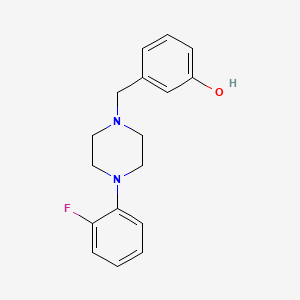 molecular formula C17H19FN2O B5014121 3-[[4-(2-Fluorophenyl)piperazin-1-yl]methyl]phenol 