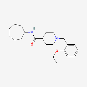 molecular formula C22H34N2O2 B5014123 N-cycloheptyl-1-(2-ethoxybenzyl)-4-piperidinecarboxamide 