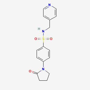 4-(2-oxo-1-pyrrolidinyl)-N-(4-pyridinylmethyl)benzenesulfonamide