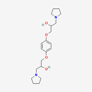 molecular formula C20H32N2O4 B5014132 3,3'-[1,4-phenylenebis(oxy)]bis[1-(1-pyrrolidinyl)-2-propanol] 