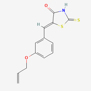 molecular formula C13H11NO2S2 B5014144 5-[3-(allyloxy)benzylidene]-2-thioxo-1,3-thiazolidin-4-one 