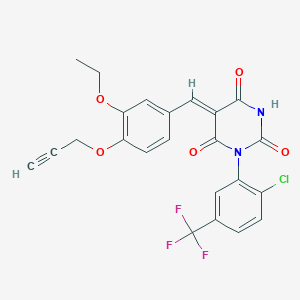 1-[2-chloro-5-(trifluoromethyl)phenyl]-5-[3-ethoxy-4-(2-propyn-1-yloxy)benzylidene]-2,4,6(1H,3H,5H)-pyrimidinetrione