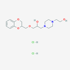 molecular formula C18H30Cl2N2O5 B5014175 1-(2,3-dihydro-1,4-benzodioxin-2-ylmethoxy)-3-[4-(2-hydroxyethyl)-1-piperazinyl]-2-propanol dihydrochloride 