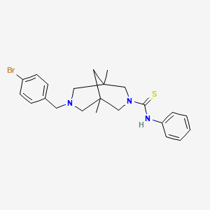 molecular formula C23H28BrN3S B5014219 7-(4-bromobenzyl)-1,5-dimethyl-N-phenyl-3,7-diazabicyclo[3.3.1]nonane-3-carbothioamide 