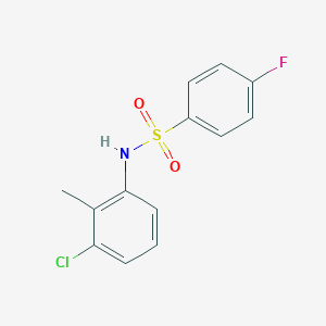 molecular formula C13H11ClFNO2S B501423 N-(3-chloro-2-methylphenyl)-4-fluorobenzenesulfonamide CAS No. 7454-82-2