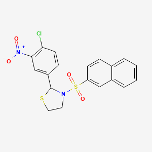 2-(4-chloro-3-nitrophenyl)-3-(2-naphthylsulfonyl)-1,3-thiazolidine