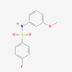 molecular formula C13H12FNO3S B501425 4-fluoro-N-(3-methoxyphenyl)benzenesulfonamide CAS No. 16936-95-1