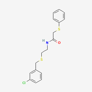 N-{2-[(3-chlorobenzyl)thio]ethyl}-2-(phenylthio)acetamide